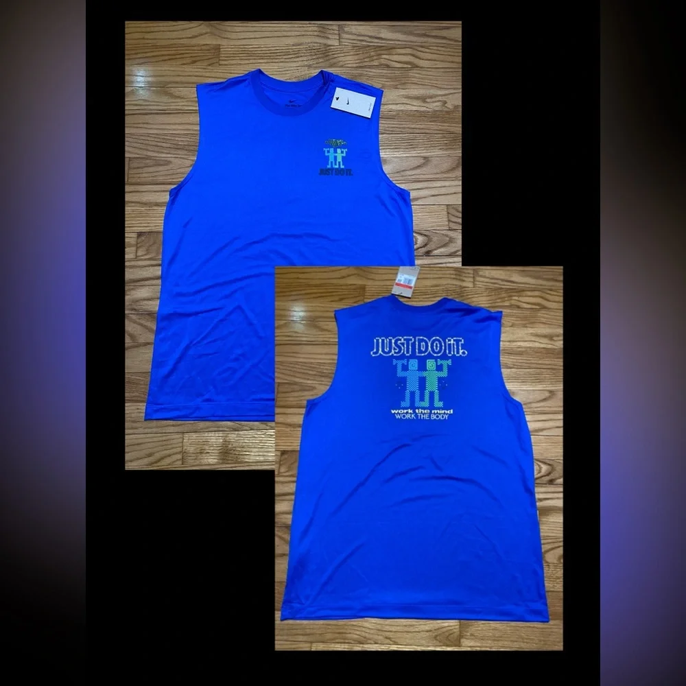 NIKE TRAINING "JDI Work Mind/Body Tee" sleeveless TANK Men’s L NEW! - Picture 1 of 6